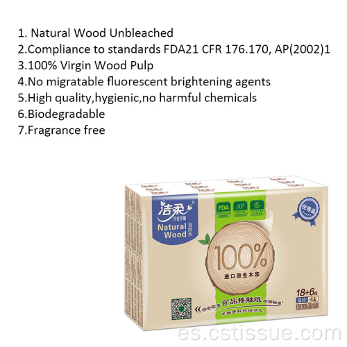 Madera natural facial de 4 capas de agua